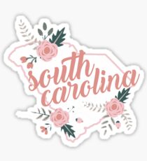 South Carolina Floral State Sticker
