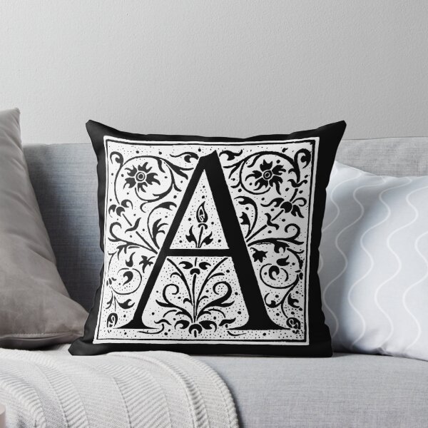 Item preview, White Ornate vintage letter A alphabet monogram design T-Shirt designed and sold by tommulliner.
