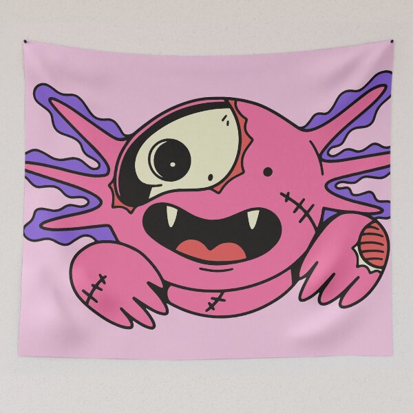 Item preview, Cute Zombie Axolotl // Funny Halloween Animals designed and sold by SLAG-Creative.