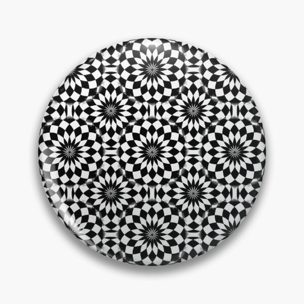 Item preview, Monochrome Modern Mandala Geometric Abstract Petals Pattern designed and sold by Worldesigns by Artsiren.