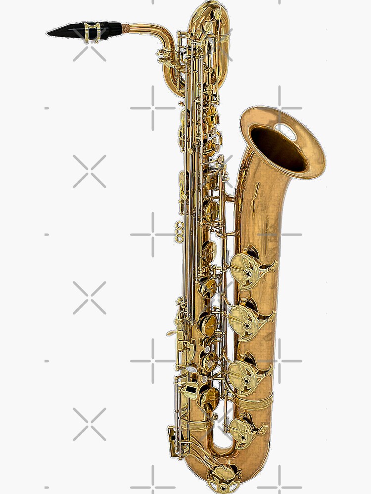 "Big Baritone Saxophone" Sticker for Sale by Havocgirl Redbubble