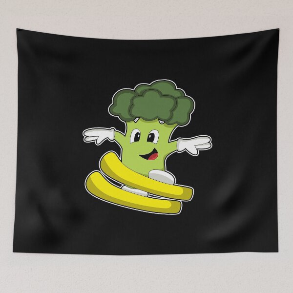 Item preview, Broccoli as Skier with Ski designed and sold by Snabdesign84.
