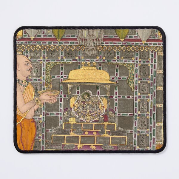 Item preview, Maharao Kishor Singh II of Kota Worshipping Krishna as Brij Rajji designed and sold by HinduArtGallery.