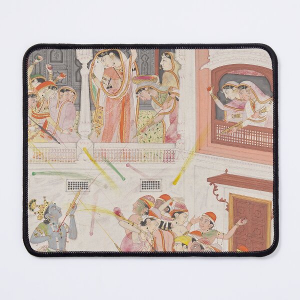 Item preview, Radha and Hindu God Krishna Celebrating the Festival Holi designed and sold by HinduArtGallery.