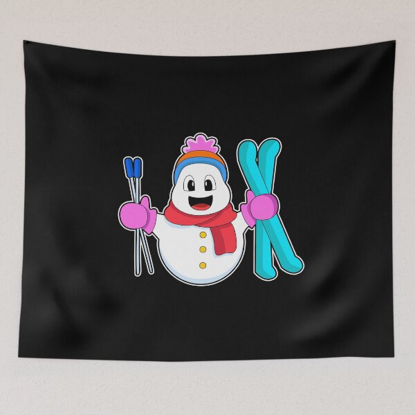 Item preview, Snowman as Skier with Ski designed and sold by Snabdesign84.