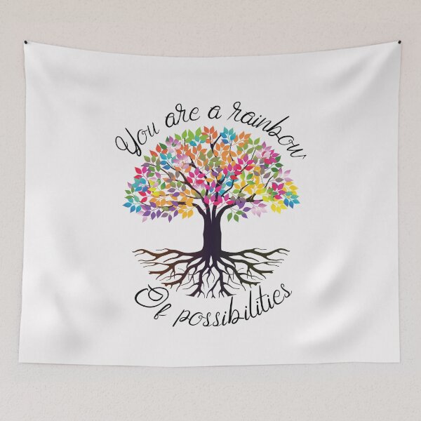 Item preview, You are a Rainbow of Possibilities Tree Funny Teacher Quote Cute Teacher Sayings Back To School designed and sold by clothesy7.