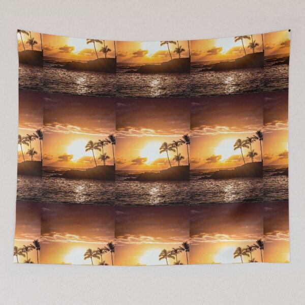 Item preview, Golden Sunset Palm Tree Ocean  designed and sold by newburyboutique.