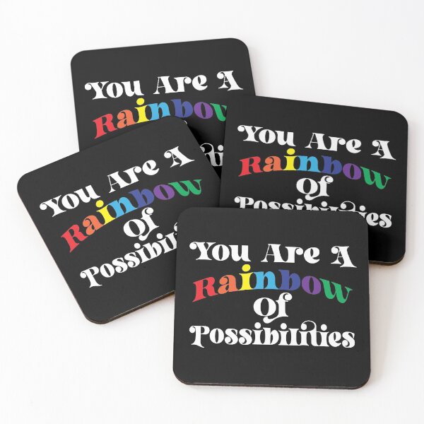 Item preview, You Are A Rainbow Of Possibilities - Positive Vibes Quote designed and sold by LarrysDesigns.