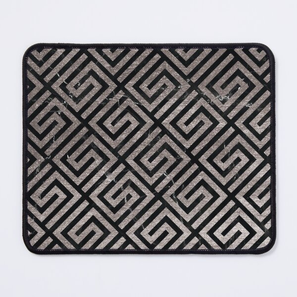 Item preview, Rose Gold Greek Key Pattern on Black Marble designed and sold by thelustrous.