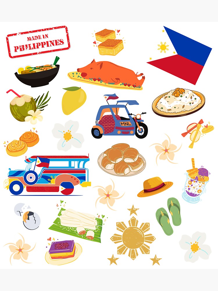 "Made In Philippines Filipino Collage" Sticker for Sale by