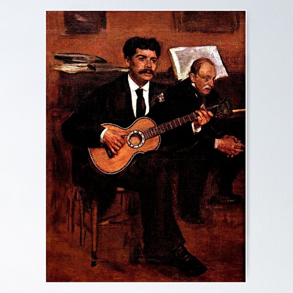 Item preview, Portrait of Lorenzo Pagans by Edgar Degas - Guitar designed and sold by GuitarNuts.