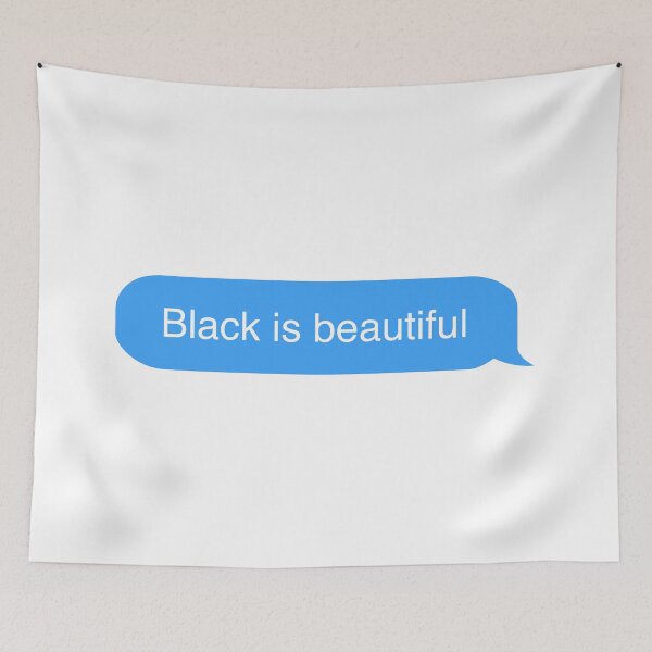 Aperçu de l'œuvre Le noir est beau message créée et vendue par Maple Design Studio.
