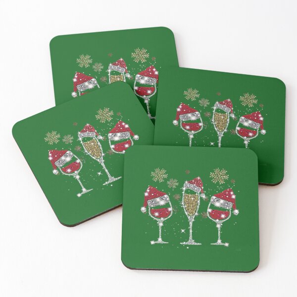 Item preview, Wine Glass Santa Hat Rhinestone Christmas designed and sold by blockerbab.