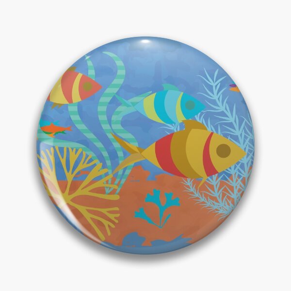 Item preview, Sea bottom Underwater Scene Fish Coral  designed and sold by Anna Lemos.