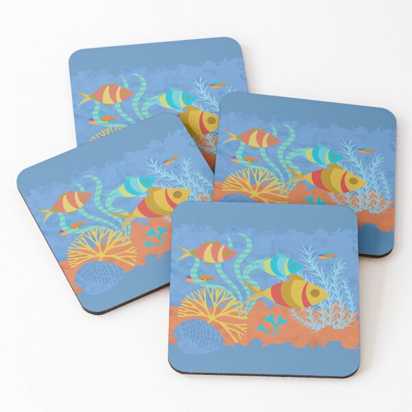 Item preview, Sea bottom Underwater Scene Fish Coral  designed and sold by Anna Lemos.