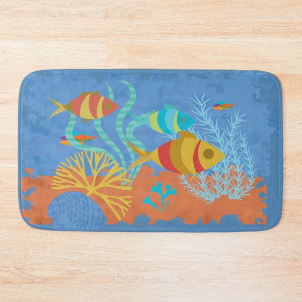Item preview, Sea bottom Underwater Scene Fish Coral  designed and sold by Anna Lemos.