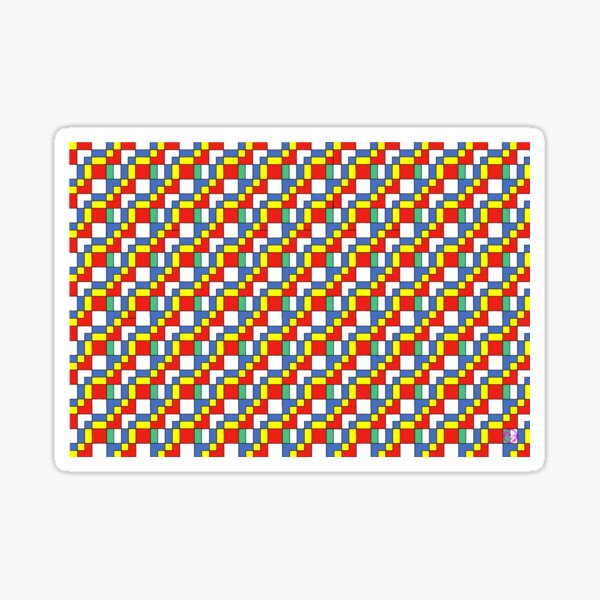 Diagonal geometric grid Sticker