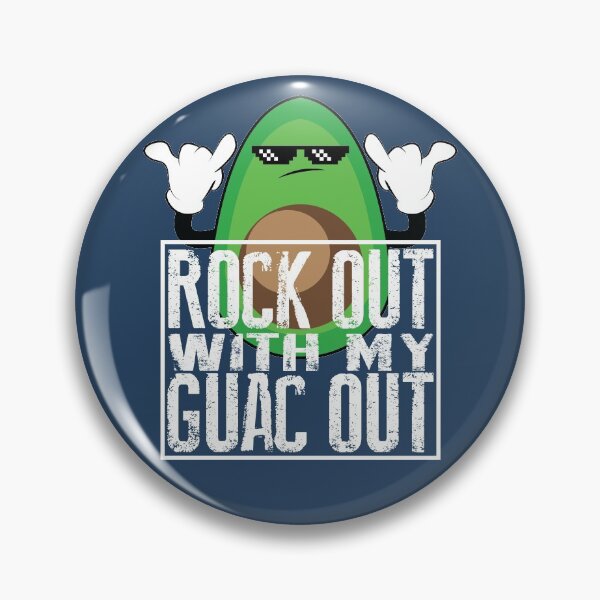 Item preview, Rock Out with My Guac Out – Funny Vegan Gift designed and sold by TrndSttr.