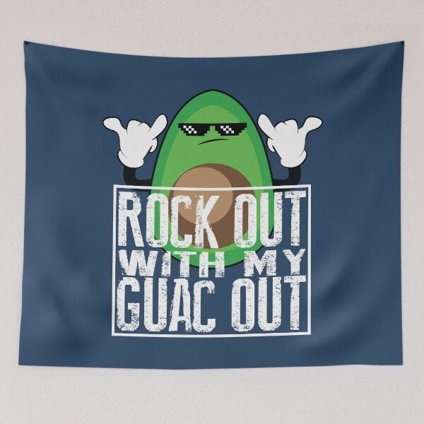 Item preview, Rock Out with My Guac Out – Funny Vegan Gift designed and sold by TrndSttr.