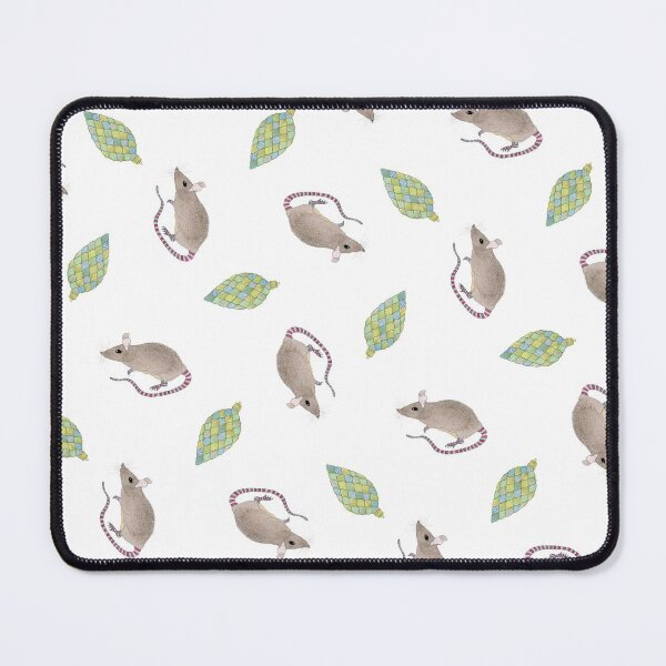 Item preview, Christmas Mouse and Cone - Watercolor Repeated Pattern designed and sold by AlicjaCurioseur.