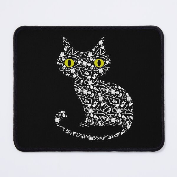 Item preview, Black Cat with Skulls & Skeletons Tattoo Pattern designed and sold by Epitome Girl.