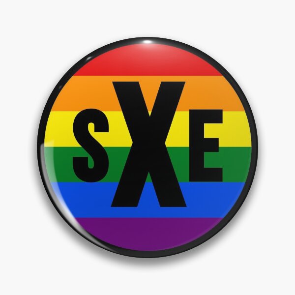 Item preview, sXe Straight Edge LGBTQ Rainbow Logo designed and sold by RevolutionInPaint.