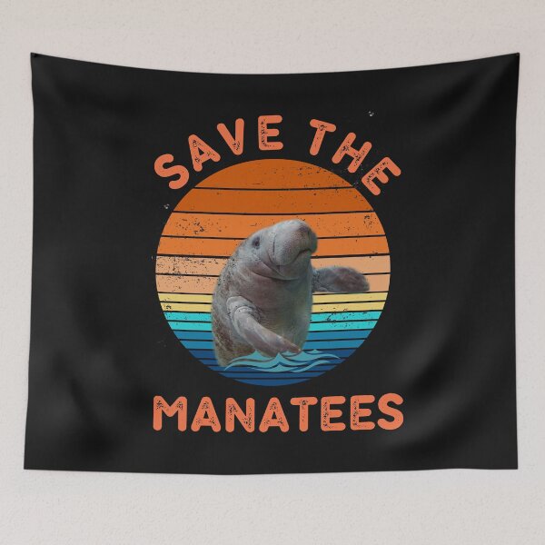Item preview, Save The Manatees Chubby Floaty Potatoes Vintage Sunset  designed and sold by Stig Mota.