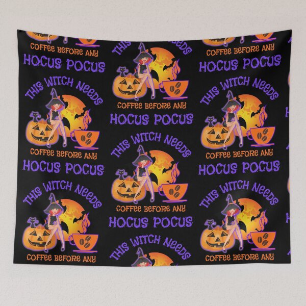 Item preview, This Witch Needs Coffee Before Any Hocus Pocus designed and sold by WoodburyLake.