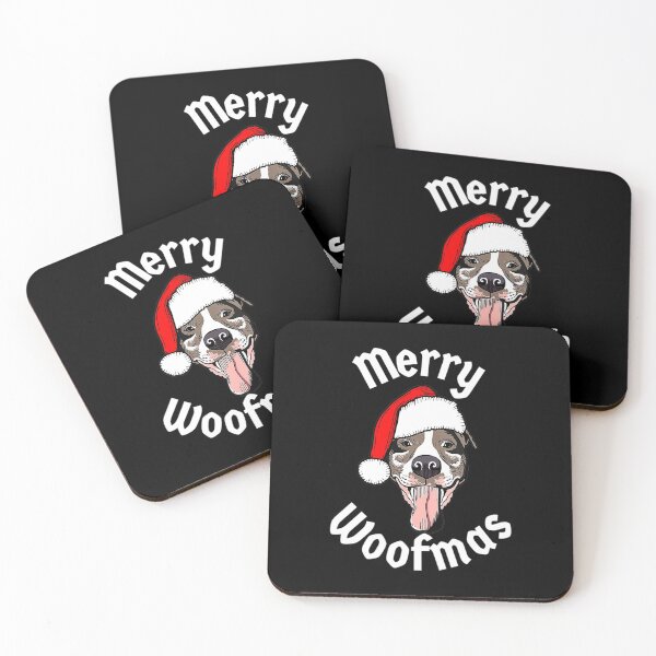 Item preview, Christmas Merry Woofmas Funny Pitbull Christmas designed and sold by wowart4u.