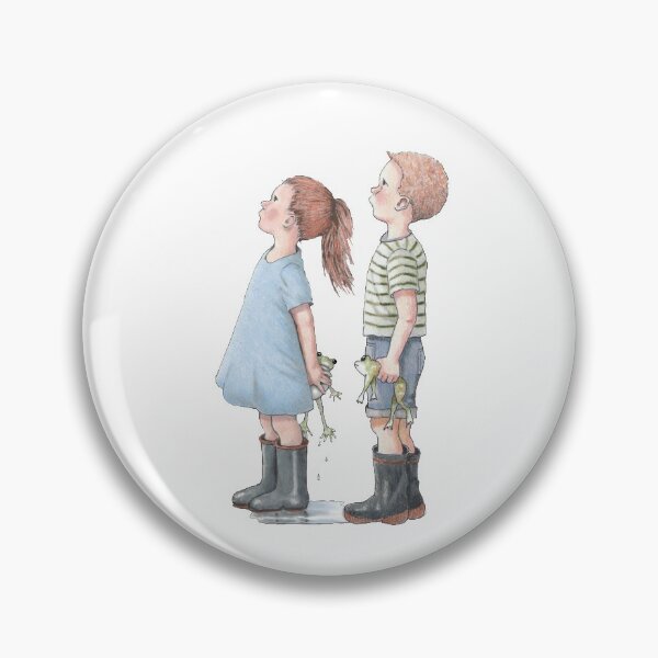 Item preview, Kids With Frogs, Red Haired Children Watercolor Painting, Childhood designed and sold by JoyfulWhimsy.