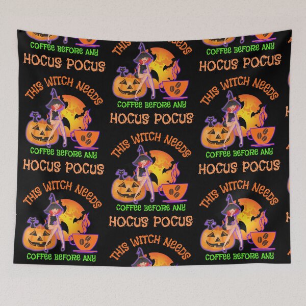 Item preview, This Witch Needs Coffee Before Any Hocus Pocus designed and sold by WoodburyLake.