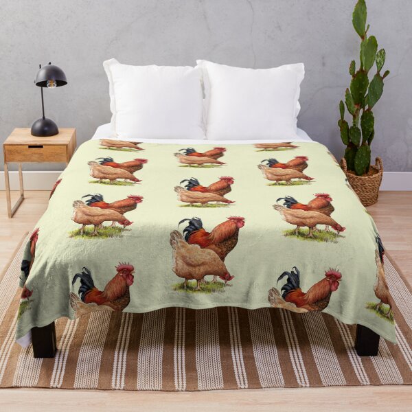 Item preview, Rooster and Hen, Chicken Art, Illustration Poultry, Farm Animals designed and sold by JoyfulWhimsy.