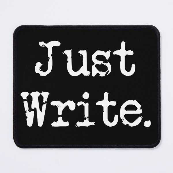 Item preview, Just Write. Vertical White Type designed and sold by TeaRoseWriter.