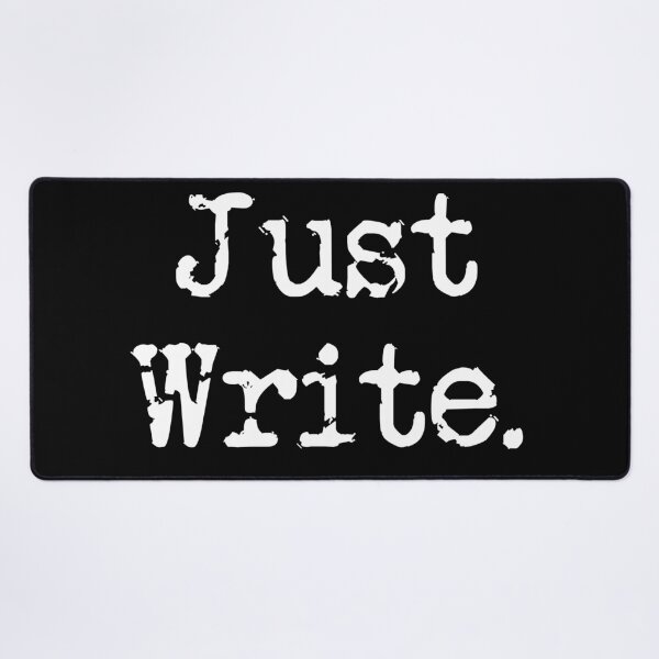 Item preview, Just Write. Vertical White Type designed and sold by TeaRoseWriter.