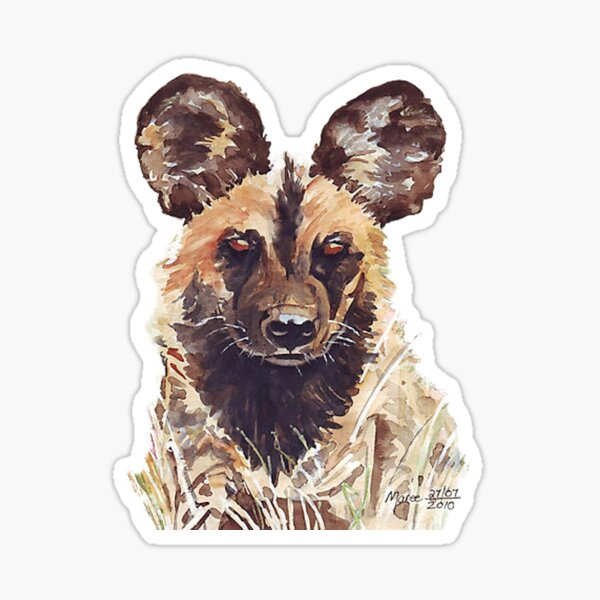 African Animal Stickers Redbubble - doge texture watchful wolf roblox