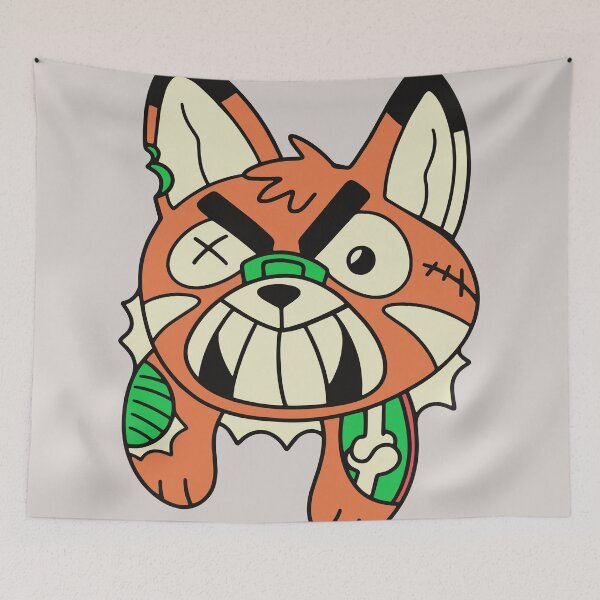 Item preview, Cute Zombie Fox // Funny Halloween Animals designed and sold by SLAG-Creative.