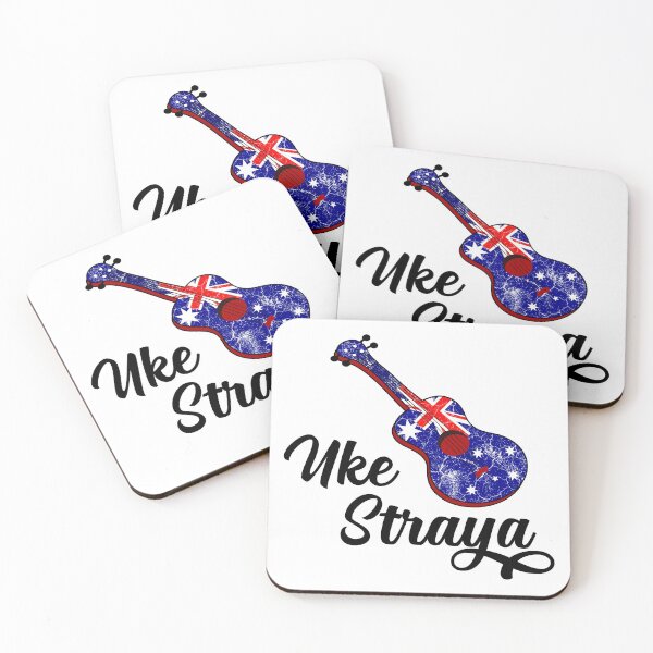 Item preview, Uke Straya, juego de palabras de ukelele australiano con bandera australiana designed and sold by DeliriousSteve.