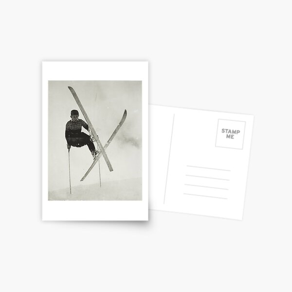 Kid skiing Postcard
