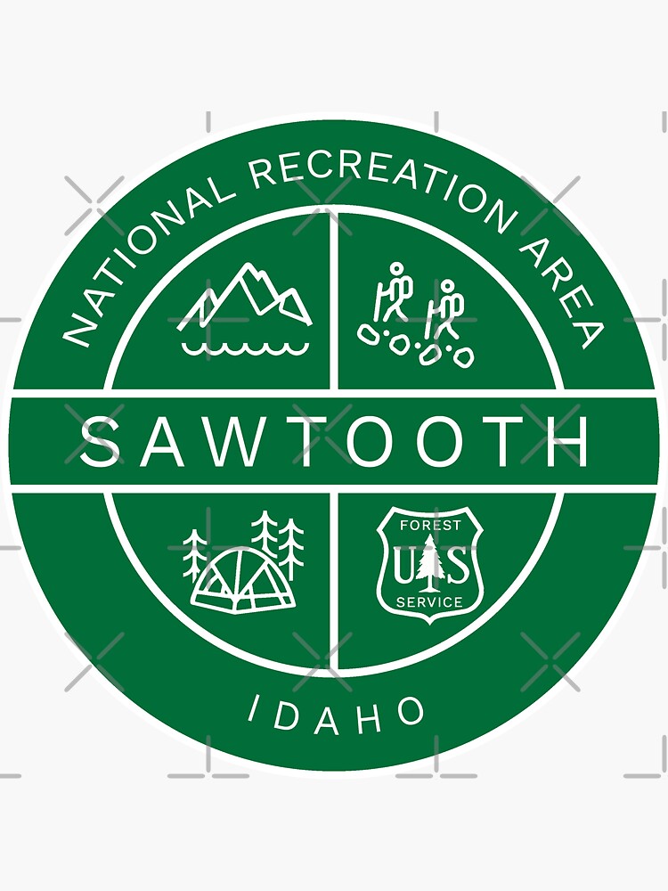 Sawtooth National Recreation Area Heraldic Logo Sticker For Sale By Vanyakar Redbubble