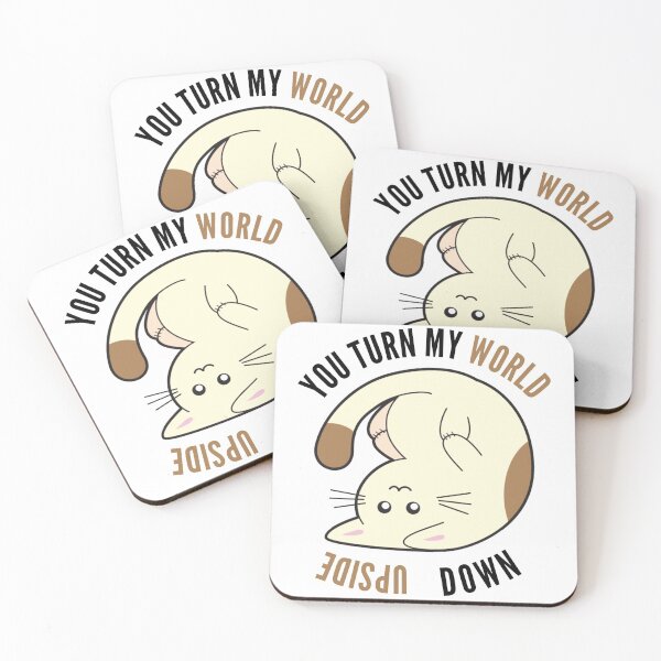 Item preview, Valentines wishes cat lover - you turn my world upside down designed and sold by portrait4you.