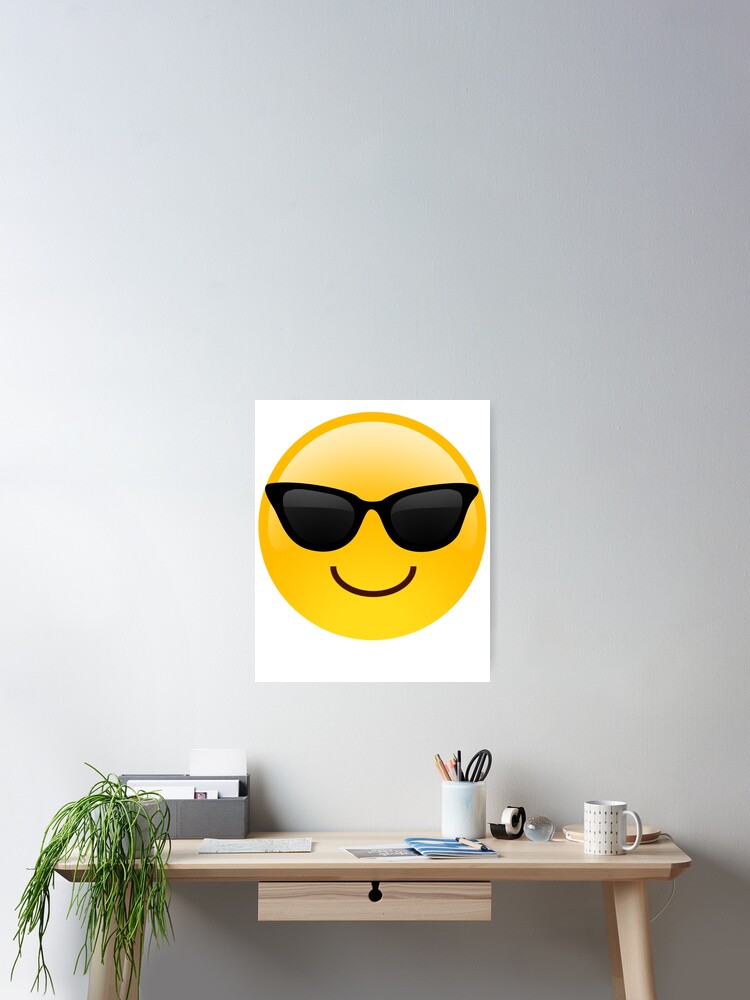 "Cool Guy Emoji " Poster for Sale by enemity Redbubble