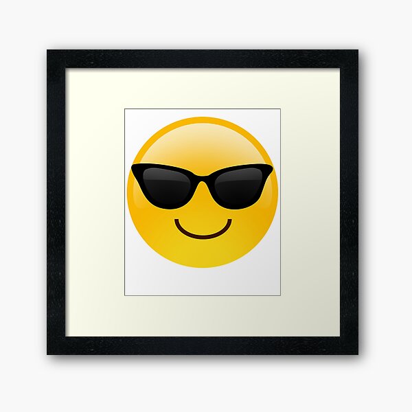 Cool Guy Emoji  Framed Art Print