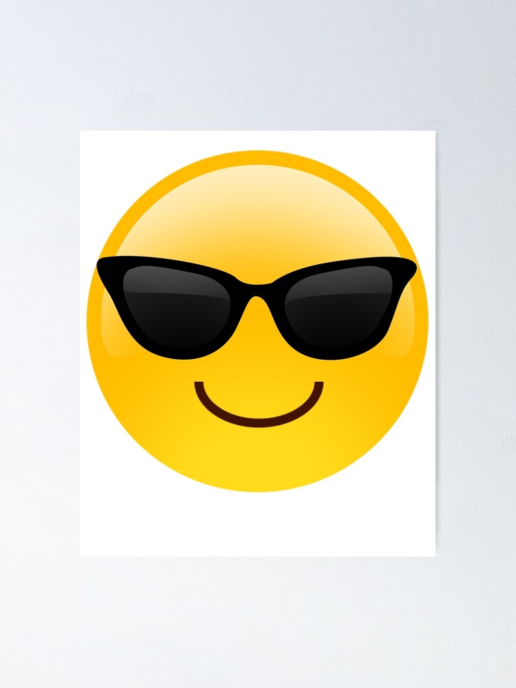 Emoji Cool Face Sticker Glossy 2 34   eBay