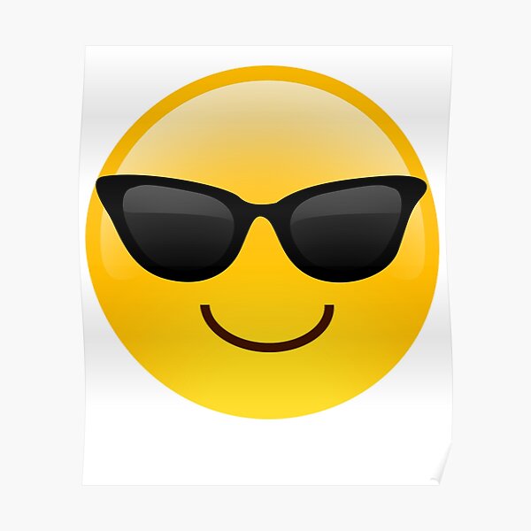 Cool Guy Emoji  Poster