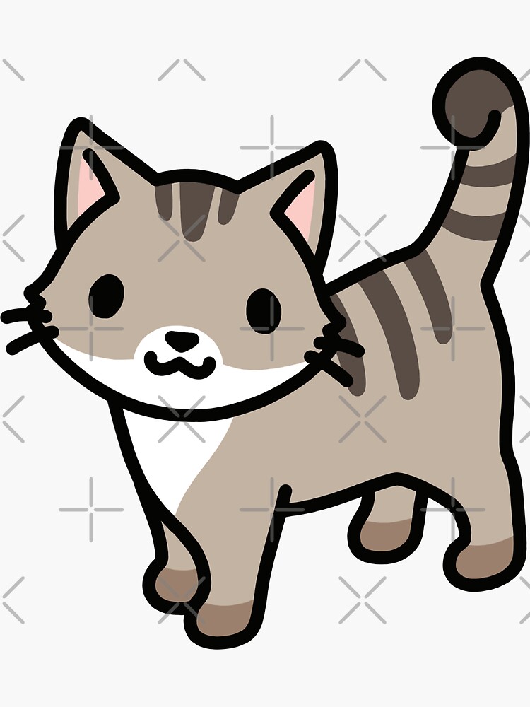 Cats Sticker for Sale by littlemandyart
