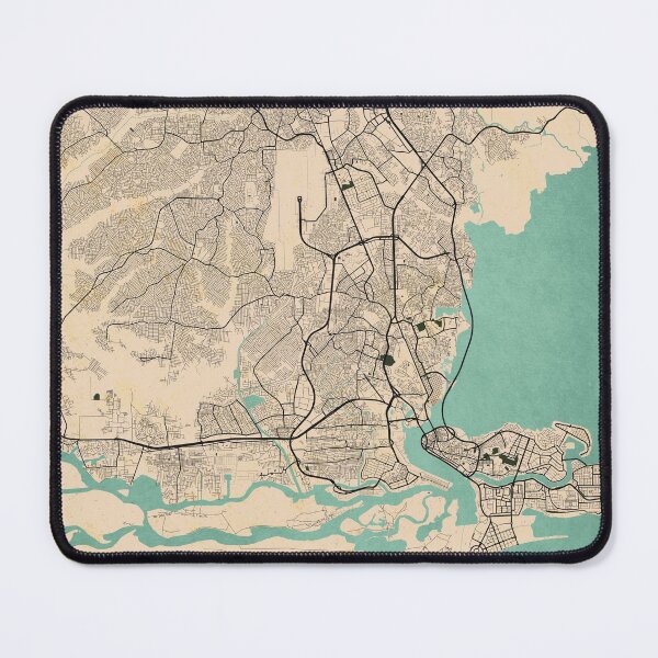 Item preview, Lagos City Map of Nigeria - Vintage designed and sold by deMAP.