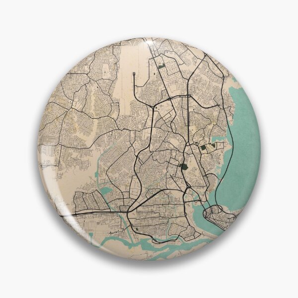 Item preview, Lagos City Map of Nigeria - Vintage designed and sold by deMAP.