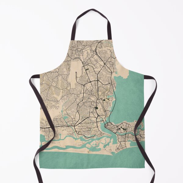 Item preview, Lagos City Map of Nigeria - Vintage designed and sold by deMAP.