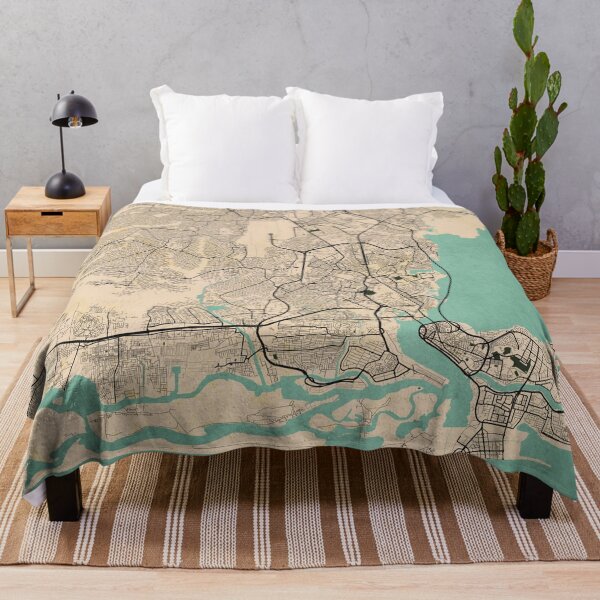 Item preview, Lagos City Map of Nigeria - Vintage designed and sold by deMAP.