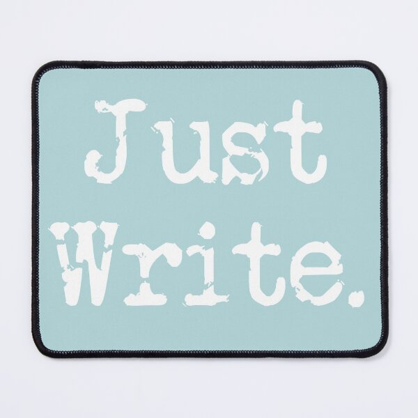 Item preview, Just Write. Vertical White Type Sea Green designed and sold by TeaRoseWriter.